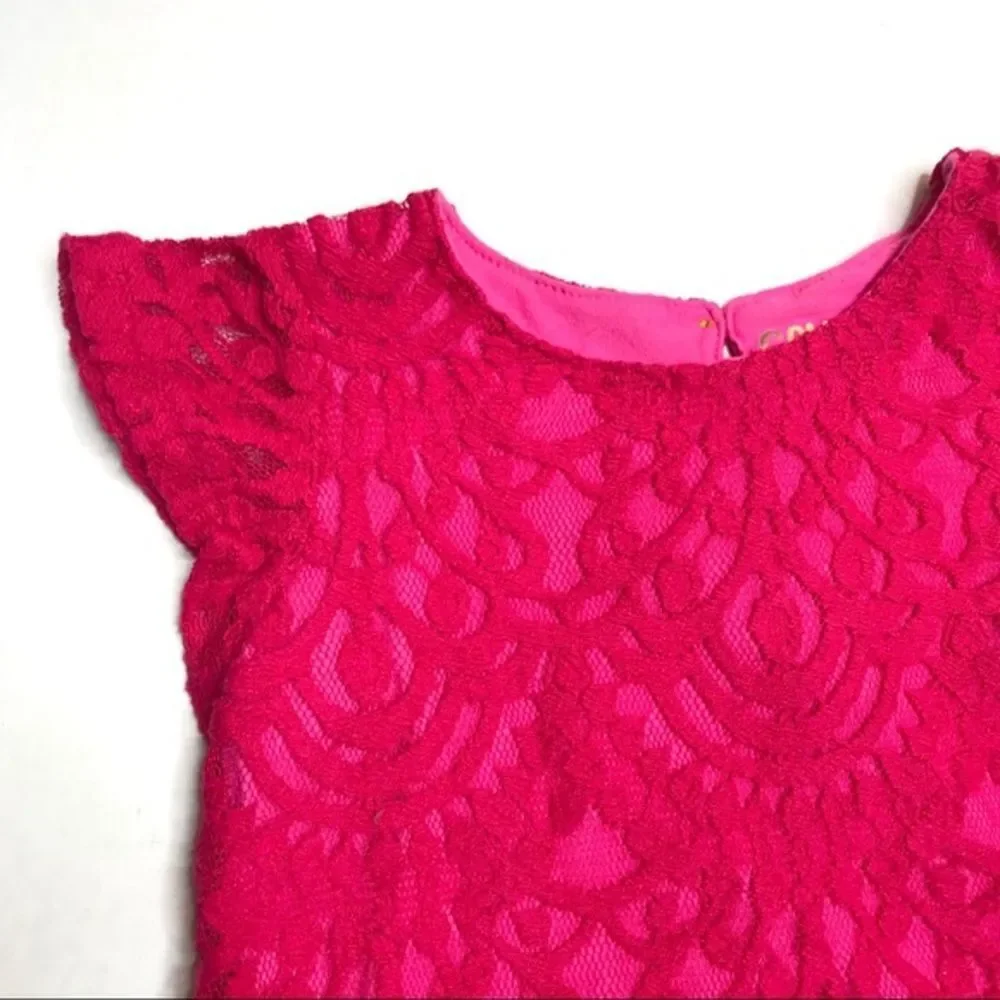 𝅺genuine Kids by Oshkosh Lace Peplum Keyhole Blouse